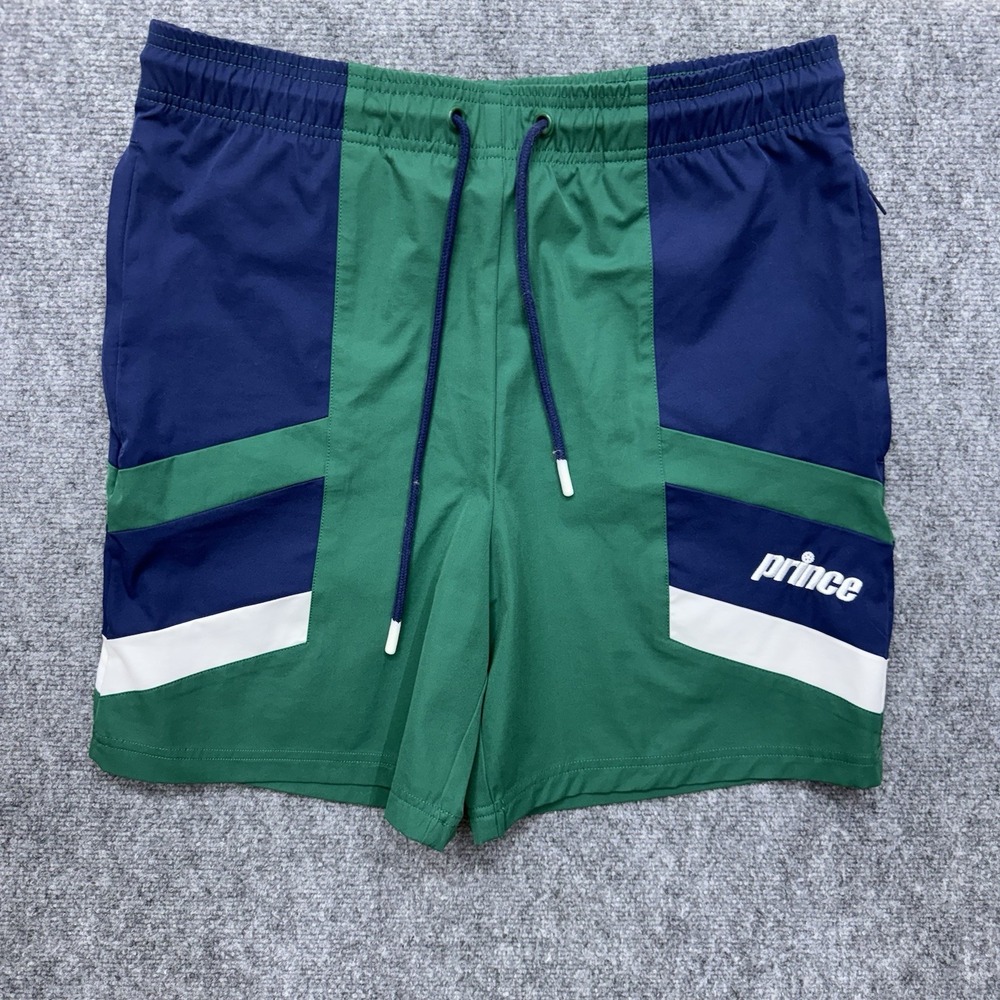 Prince Pickleball shorts Men's size medium blue green drawstring